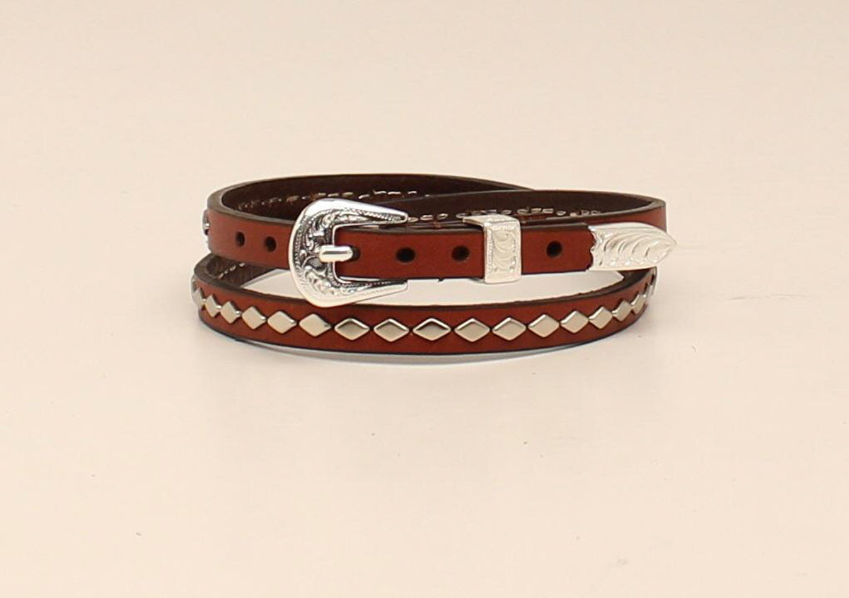 Twister Brown Diamond Concho Hatband