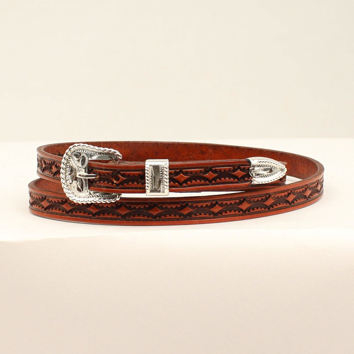 Twister Brown Leather Hat Band