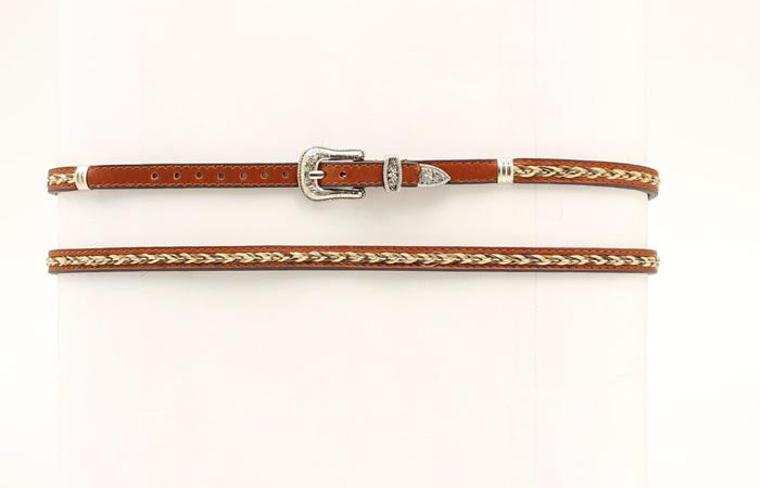 Twister Horsehair Braid Brown Hatband
