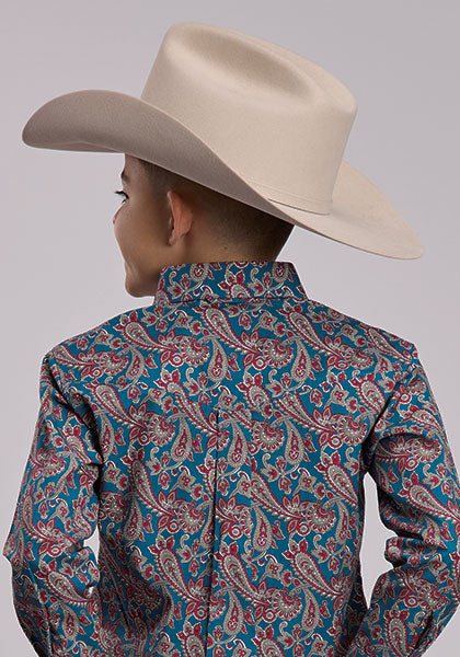 Roper Amarillo Collection Long Sleeve Button Shirt Autumn Woods
