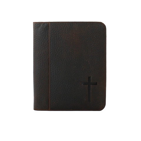 Nocona Bible Cover Cross Brown