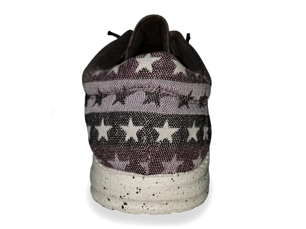Roper Hang Loose Brown Canvas/Stars Heel