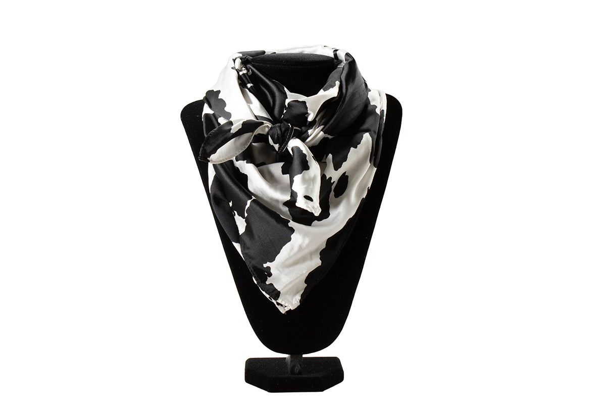 M&F Black and White Cow Print Wild Rag