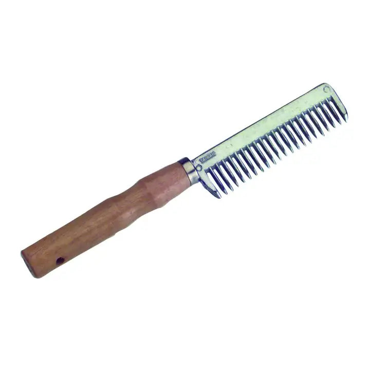 Wood Handle Aluminium Pulling Comb