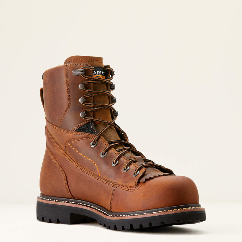 Ariat Longview Shock Shield 8" Brown Composite Toe Waterproof EH