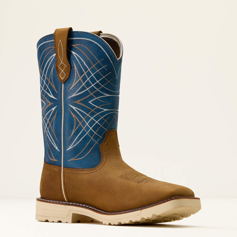 Ariat Activator Waterproof Work Boot Dusted Brown/Basin Blue