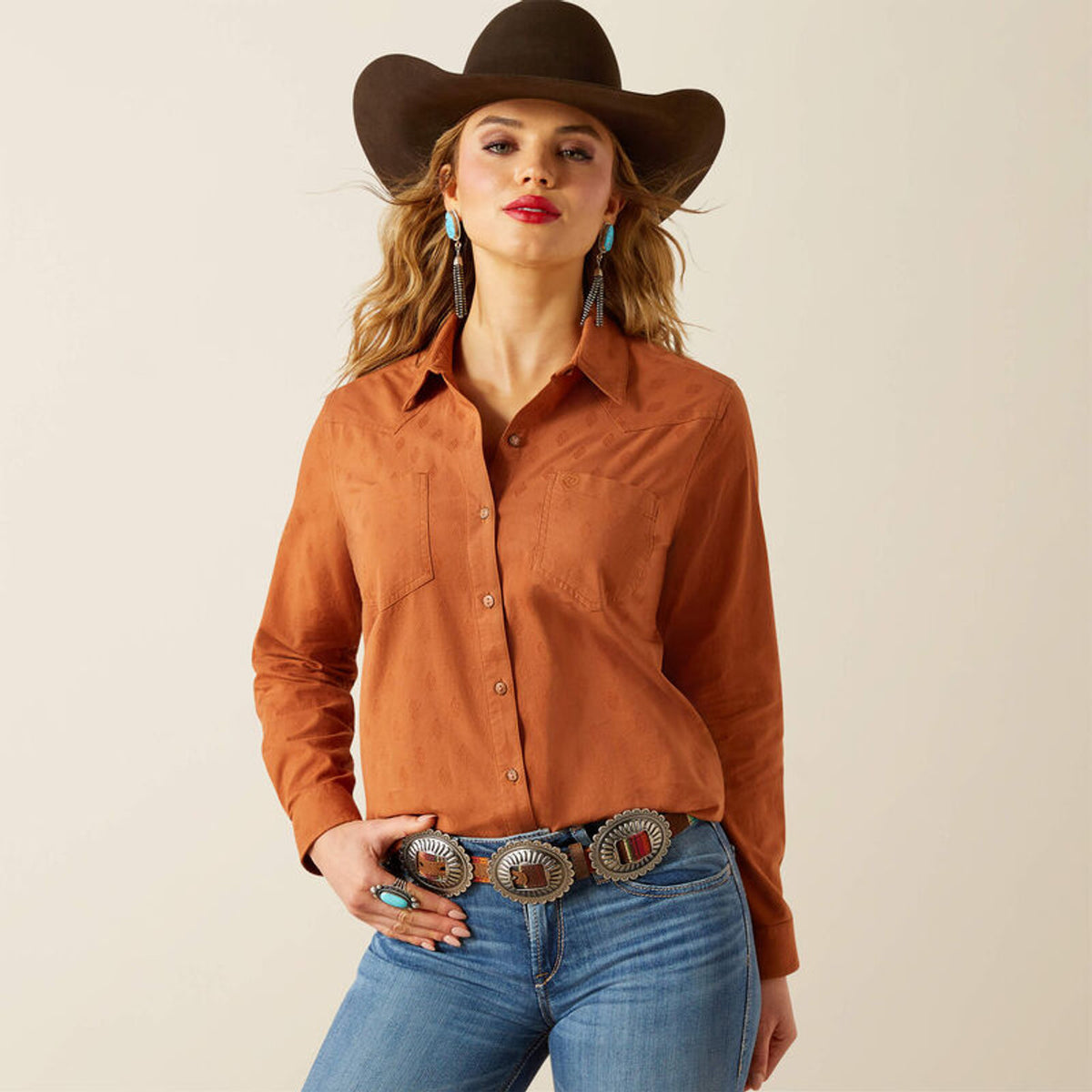 Ariat Billie Jean Shirt Glazed Ginger Dobby