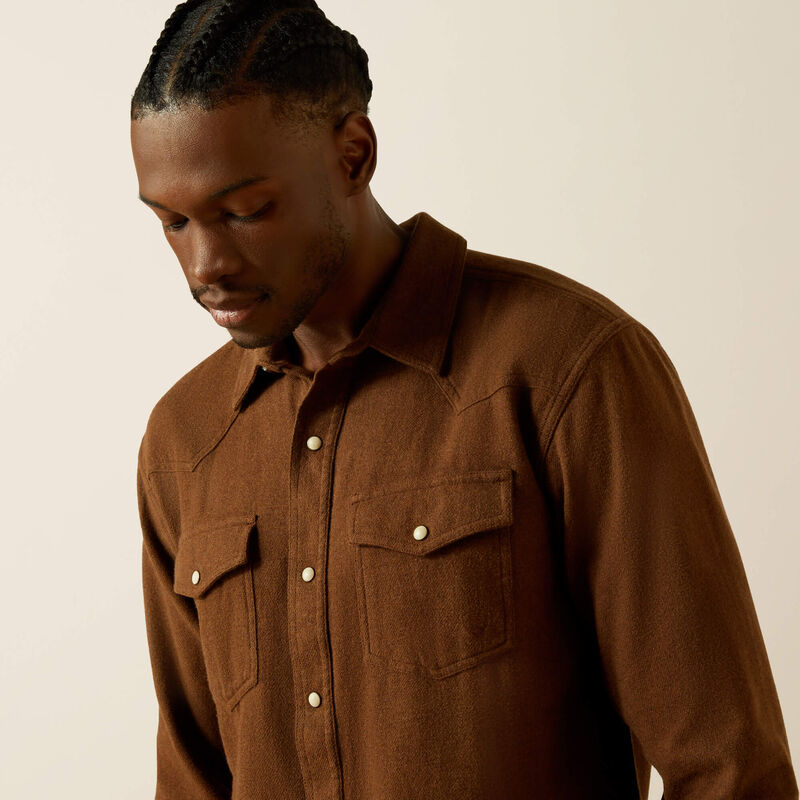Ariat Hyde Retro LS Snap Dark Brown