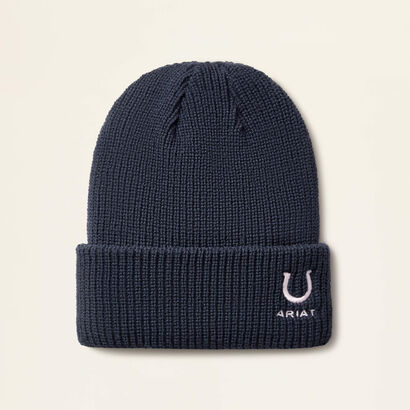 Ariat Kids Horse Shoe Beanie Navy