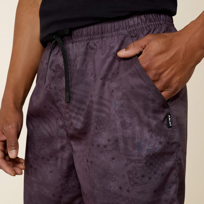 Ariat Mens The Weekender 6" Shorts Dark Grey/Americana Print