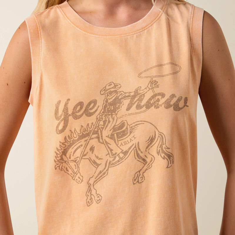 Ariat Ladies Wild Roper Tank Orange Chiffon