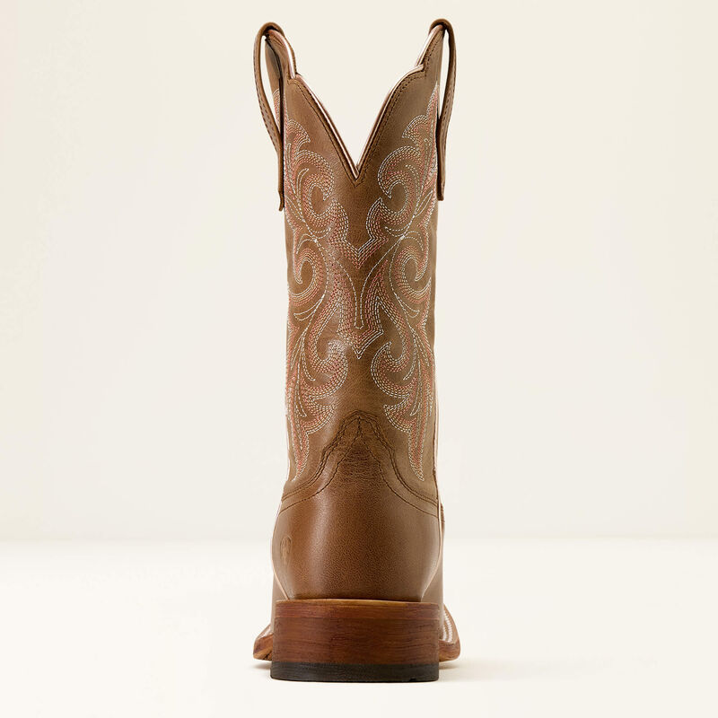 Ariat Ladies County Lane Wide Square Toe Western Boot Natural Tan