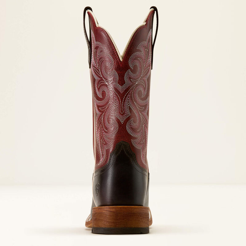 Ariat Ladies County Lane Wide Square Toe Western Boot Chocolate