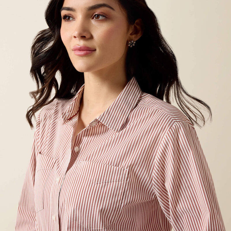 Ariat Ladies Everything Shirt Burnt Henna Stripe