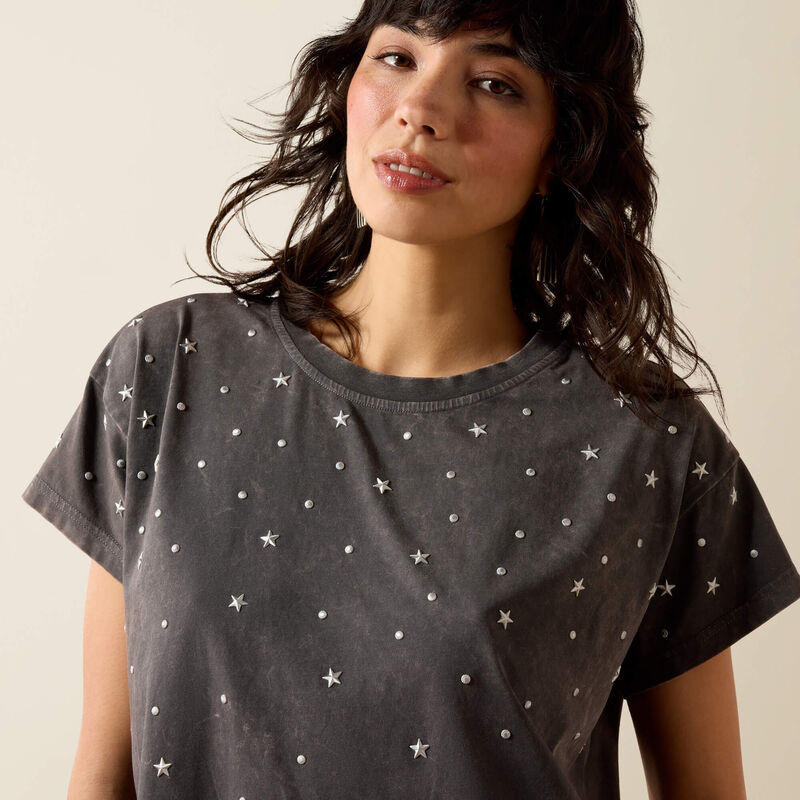 Ariat Ladies Star Studded T-Shirt Carbon Copy