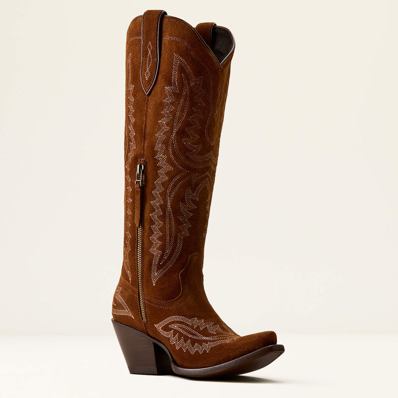 Ariat Ladies Casanova Western Boot Oiled Tan Suede