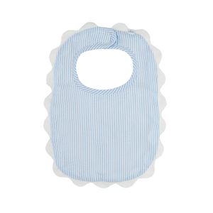 Mudpie Blue Scallop Bib
