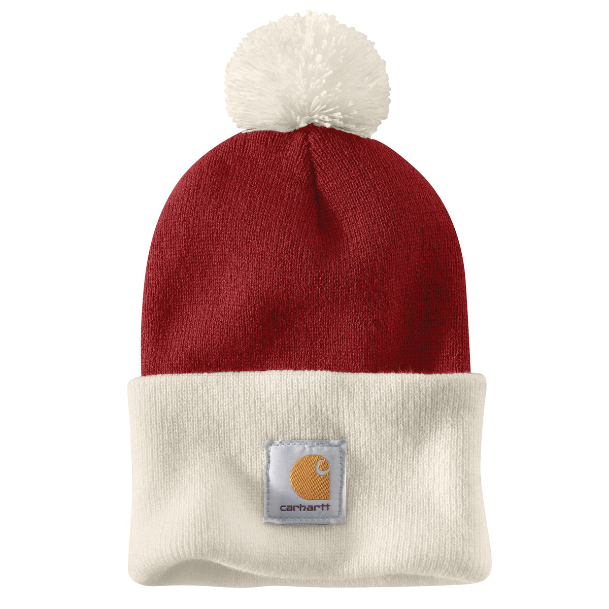 Carhartt Knit Pom Cuffed Beanie Crabapple