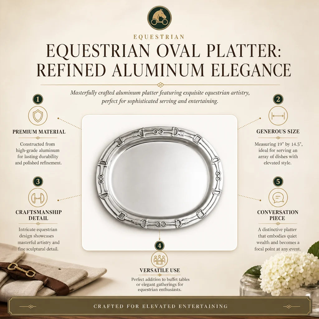 Arthur Court Equestrian Oval Platter
