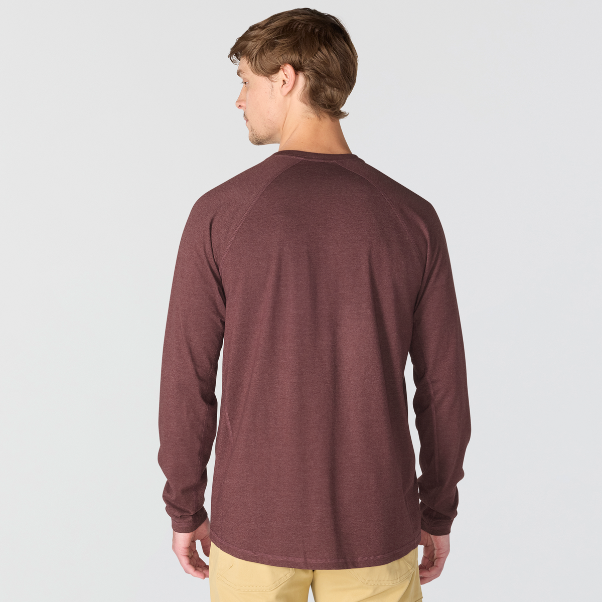 Carhartt Force Relaxed Fit Midweight Long-Sleeve Pocket T-Shirt Deep Cherrywood Heather