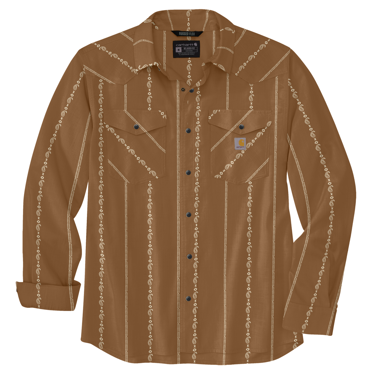 Carhartt Carhartt Brown Paisley Stripe Snap Shirt