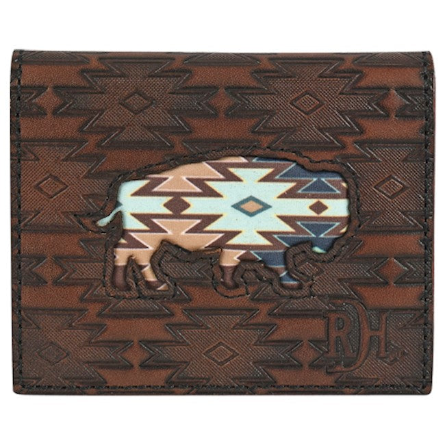 Red Dirt Aztec Buffalo Bifold Card Wallet