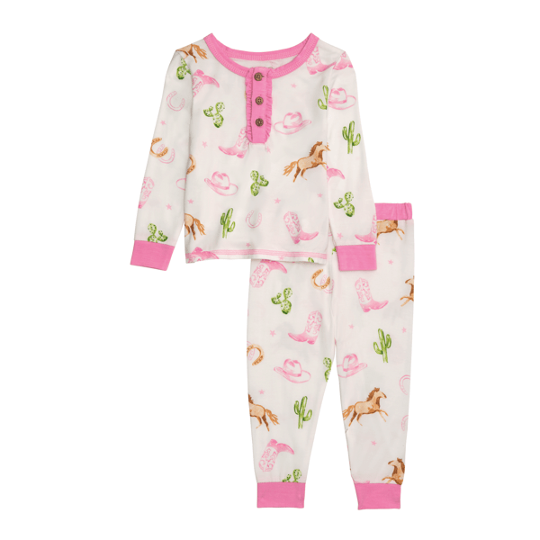 Mudpie Pink Western PJ Set