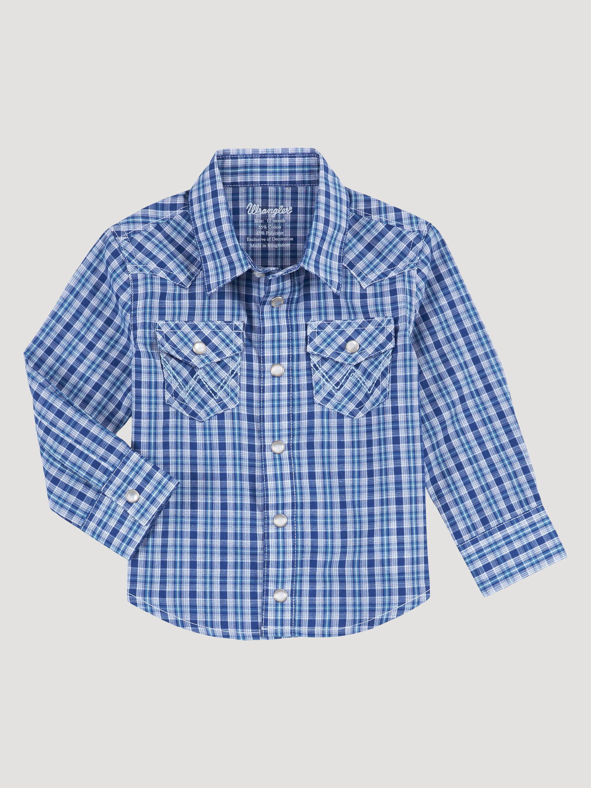 Wrangler Baby Shirt Blue Plaid