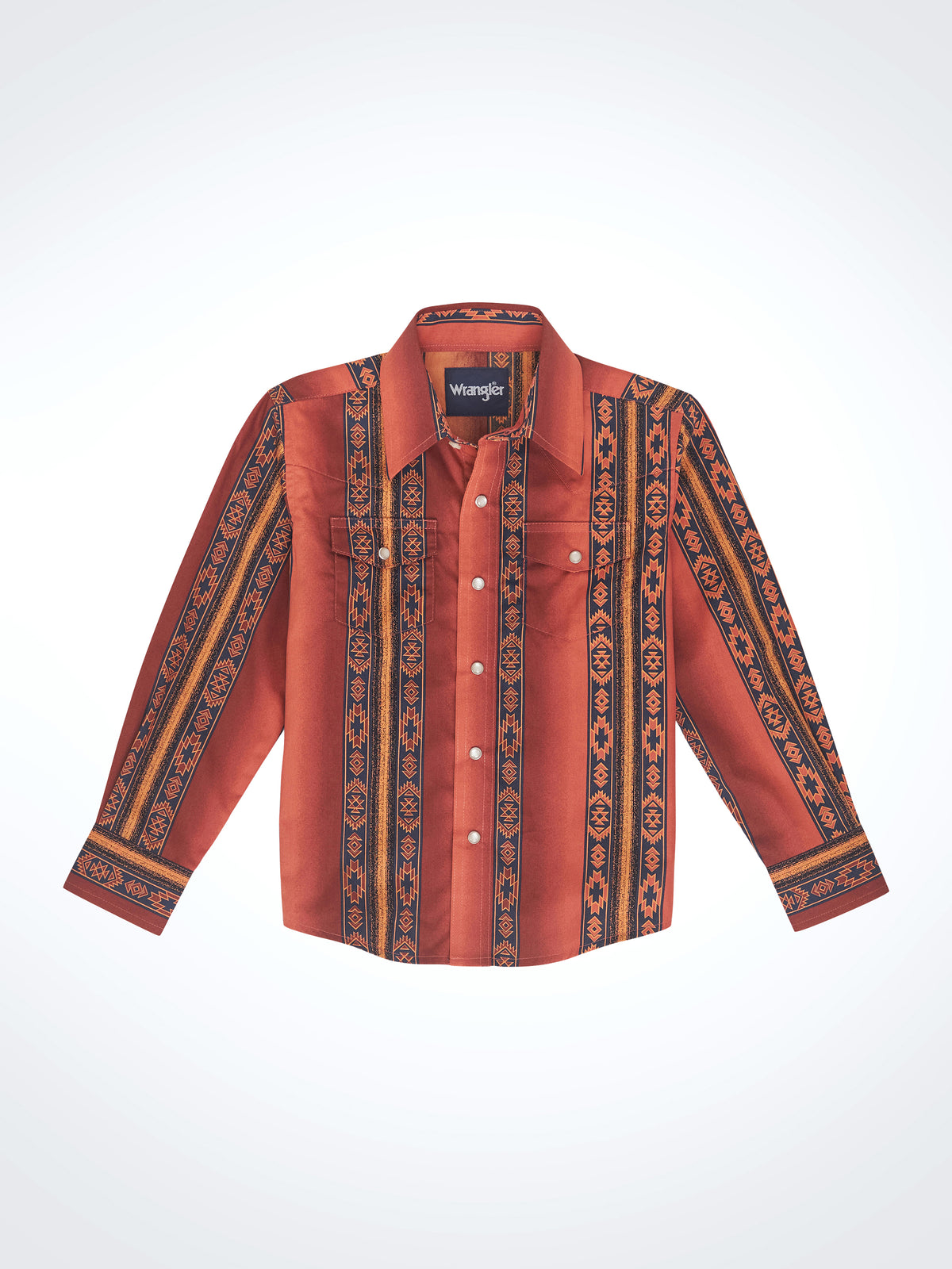 Wrangler Checotah Long Sleeve Snap Shirt Rust