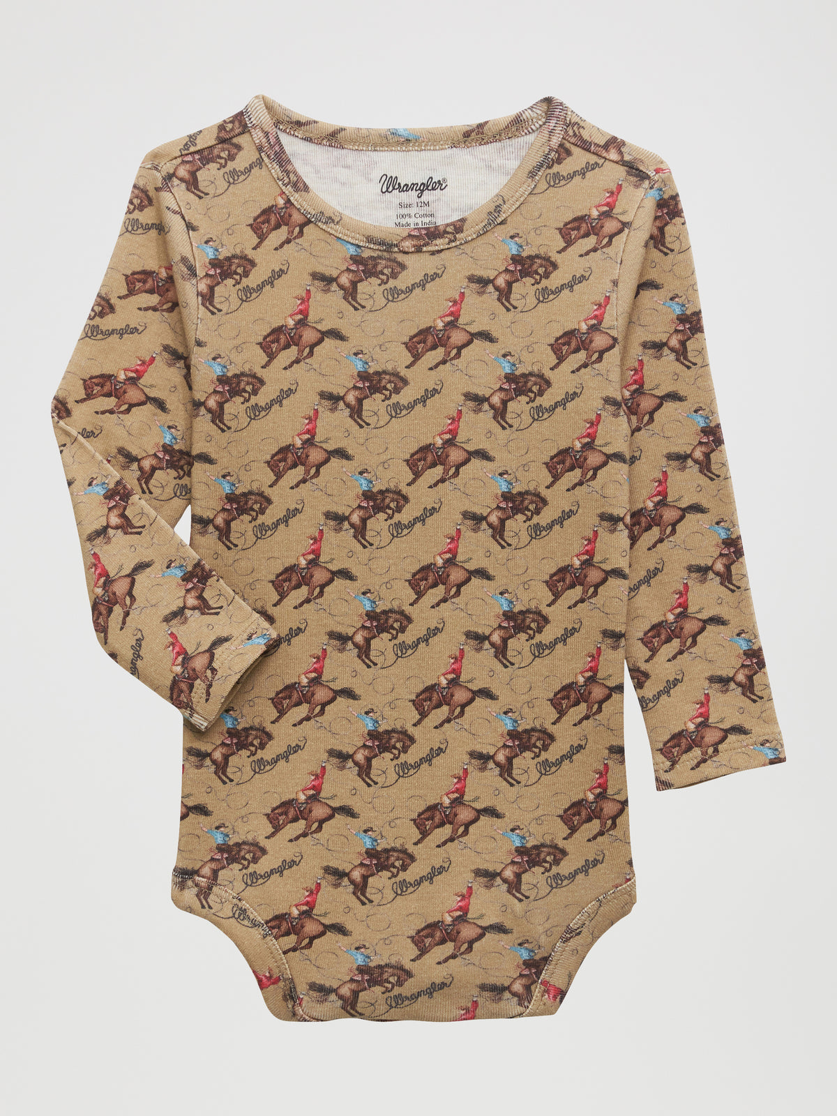 Wrangler Rodeo Print Brown Onsie
