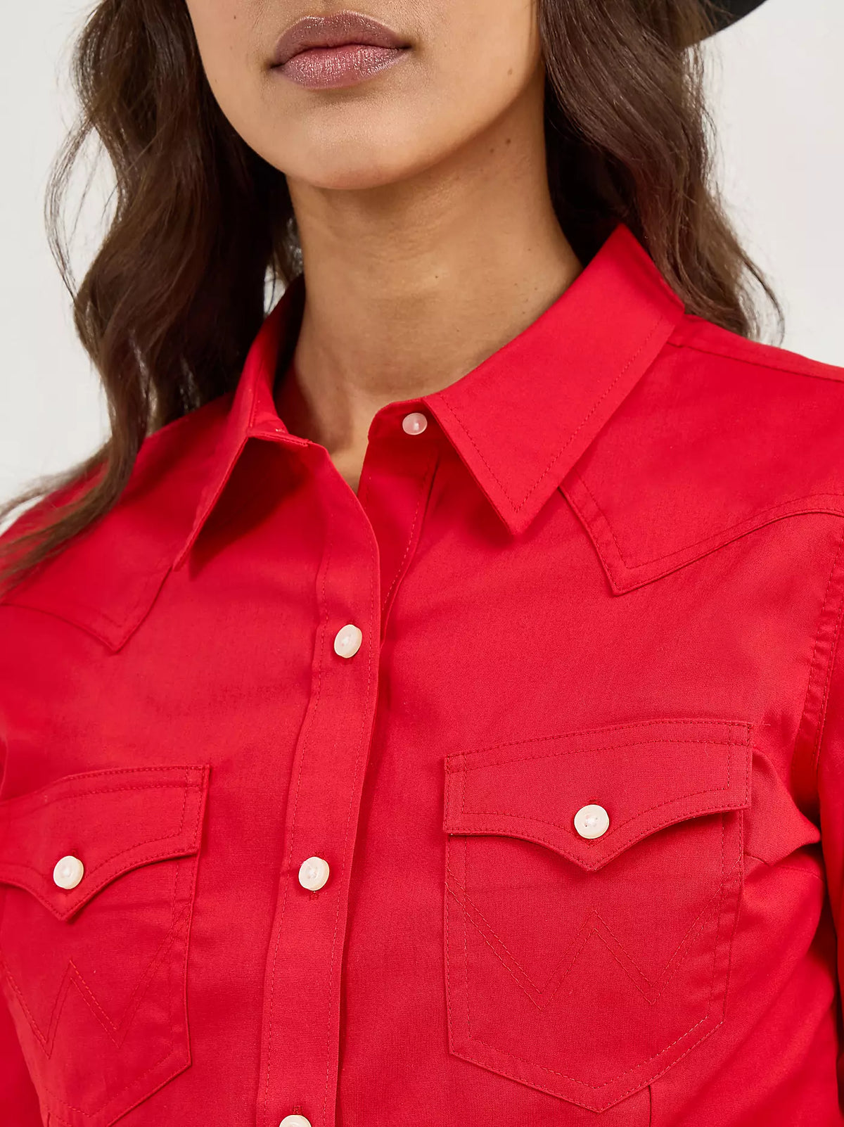 Wrangler Sierra Western Slim Button Shirt Red