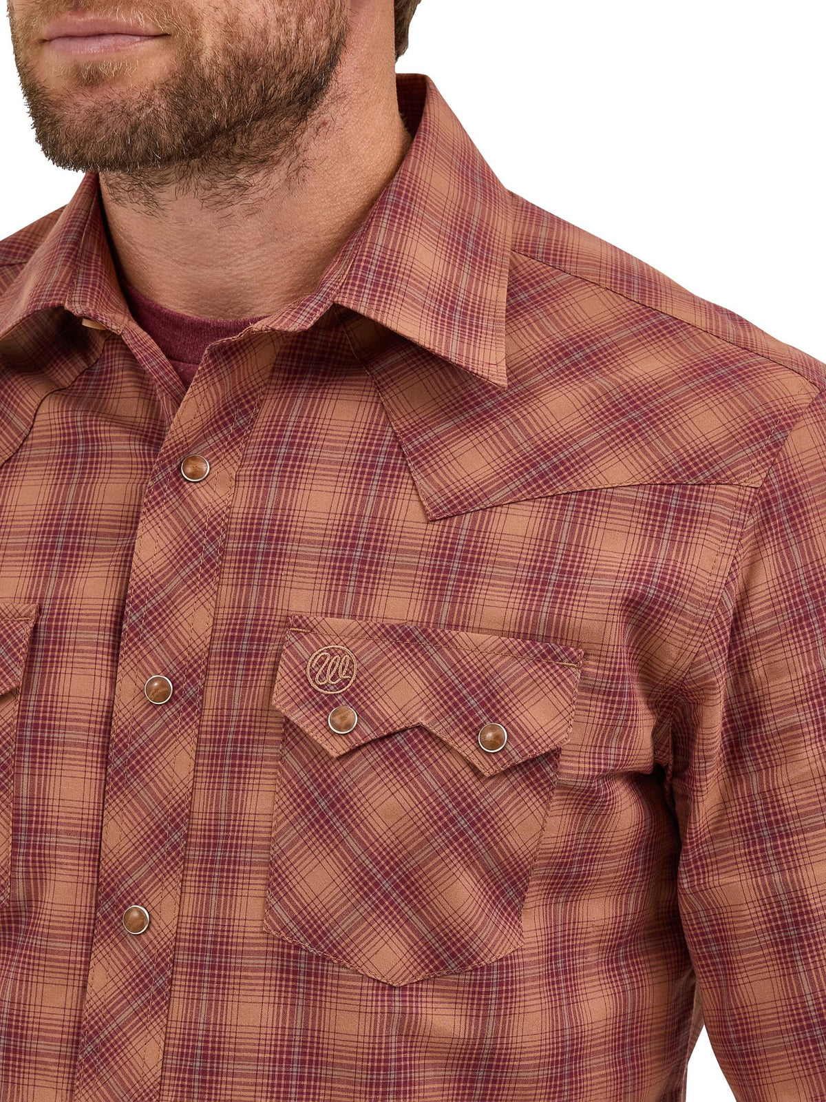Wrangler Retro Long Sleeve Shirt Modern Fit Rawhide
