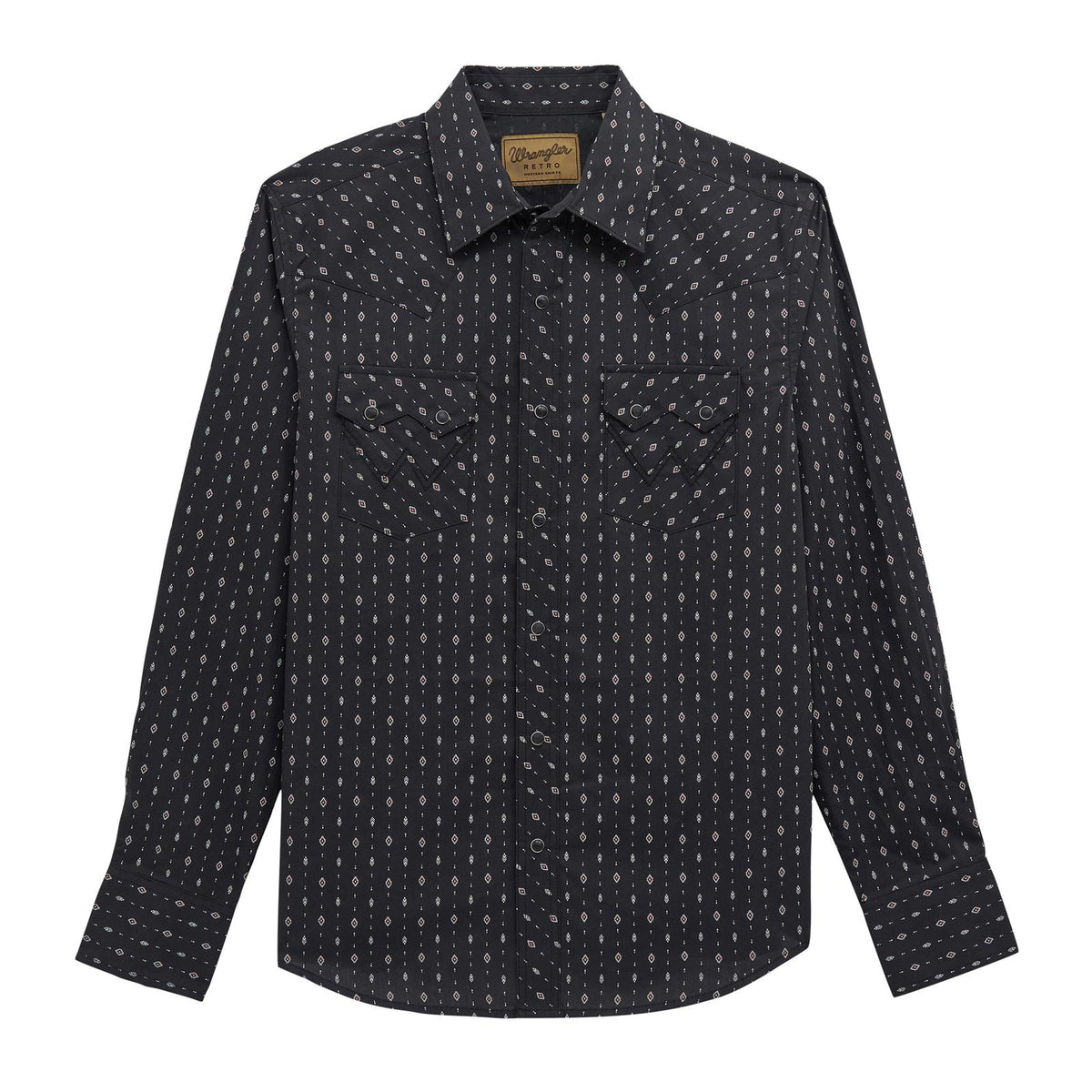 Wrangler Retro Long Sleeve Shirt Modern Fit Black