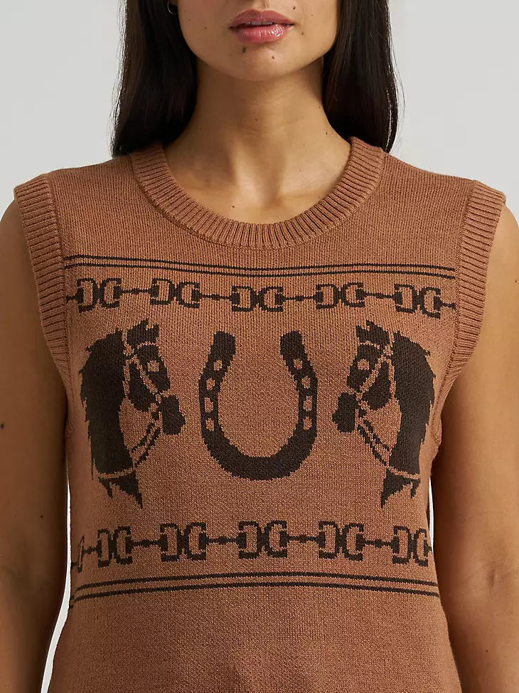 Wrangler Womens Horse Sweater Vest