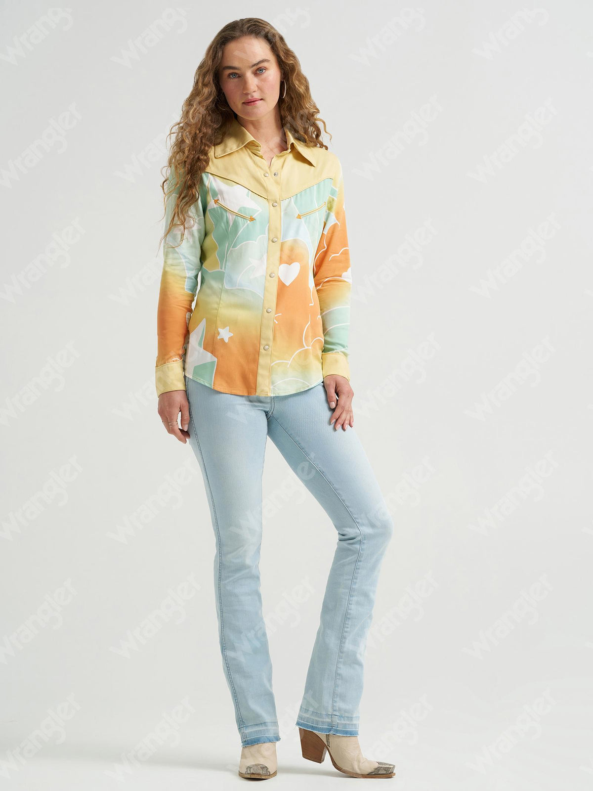 Wrangler X Lainey Wilson Snap Shirt Pastel Cream