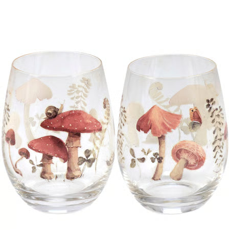 Primatives By Kathy Wine Glass Mushroom Study