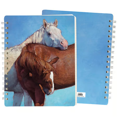 Primatives By Kathy Spiral Notebook Horse Duo