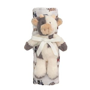 Mudpie Swaddle and Rattle Set