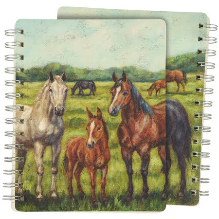 Primatives By Kathy Spiral Notebook Horse Family