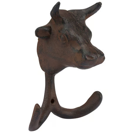 Primatives By Kathy Wall Hook Bull Head