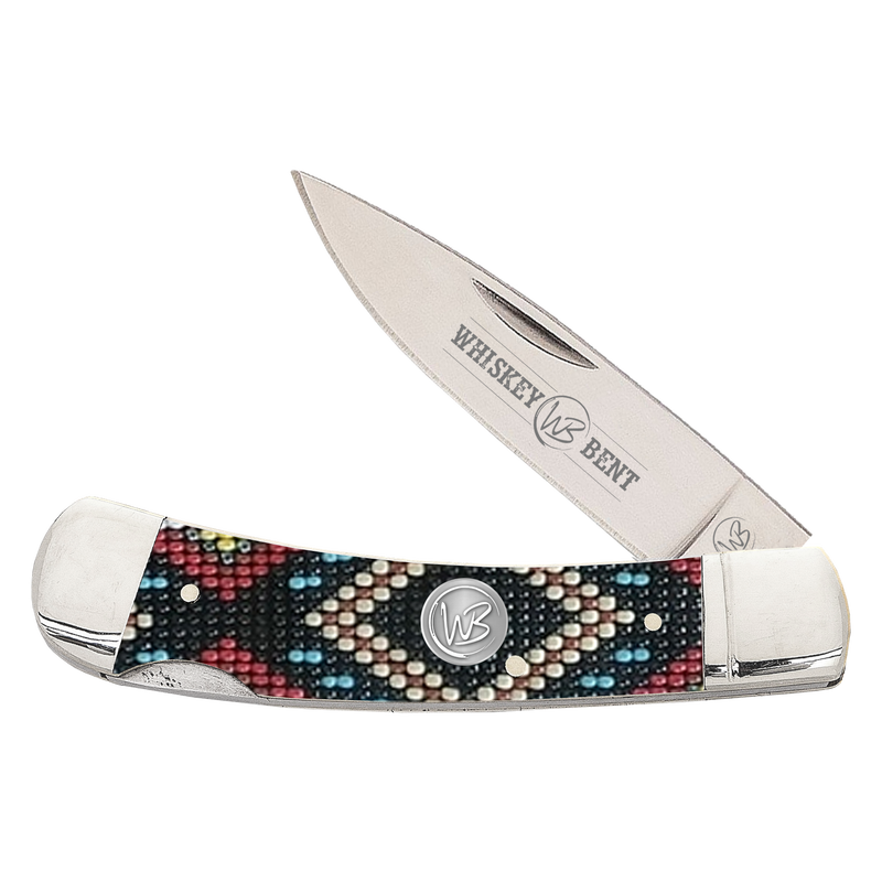 Whiskey Bent Acrylic Black Diamond Bead Lock Blade