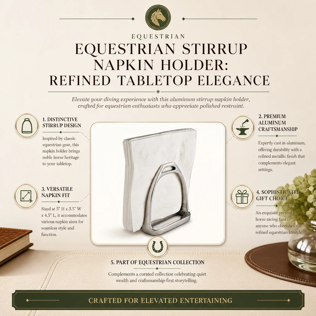 Arthur Court Equestrian Stirrup Napkin Holder