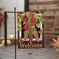 Evergreen Fall Corn Suede Garden Flag