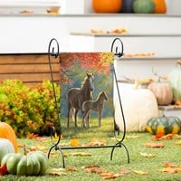 Evergreen Family Time Suede Garden Flag