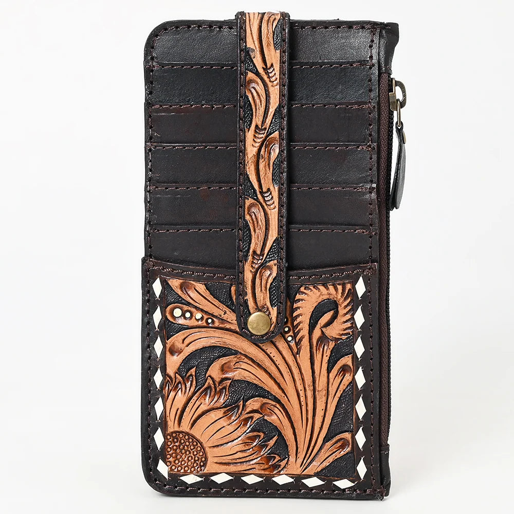 American Darling Hand Tooled Card Wallet