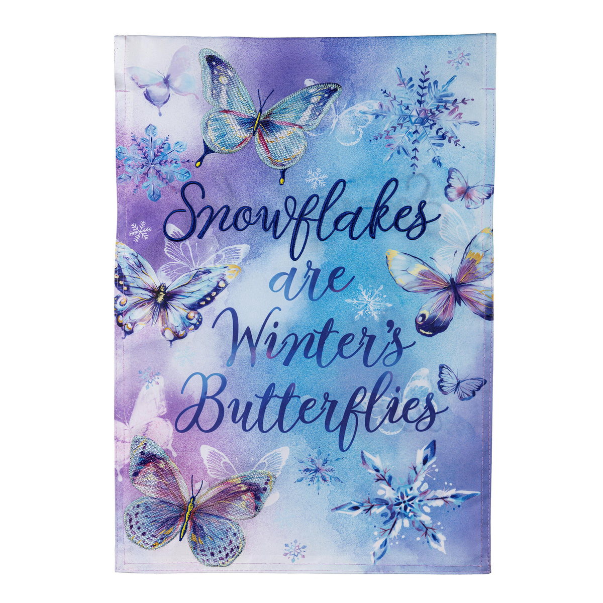 Evergreen Season To Sparkle Applique Garden Flag