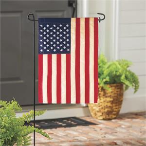 Evergreen Tea Stained Patriotic American Flag