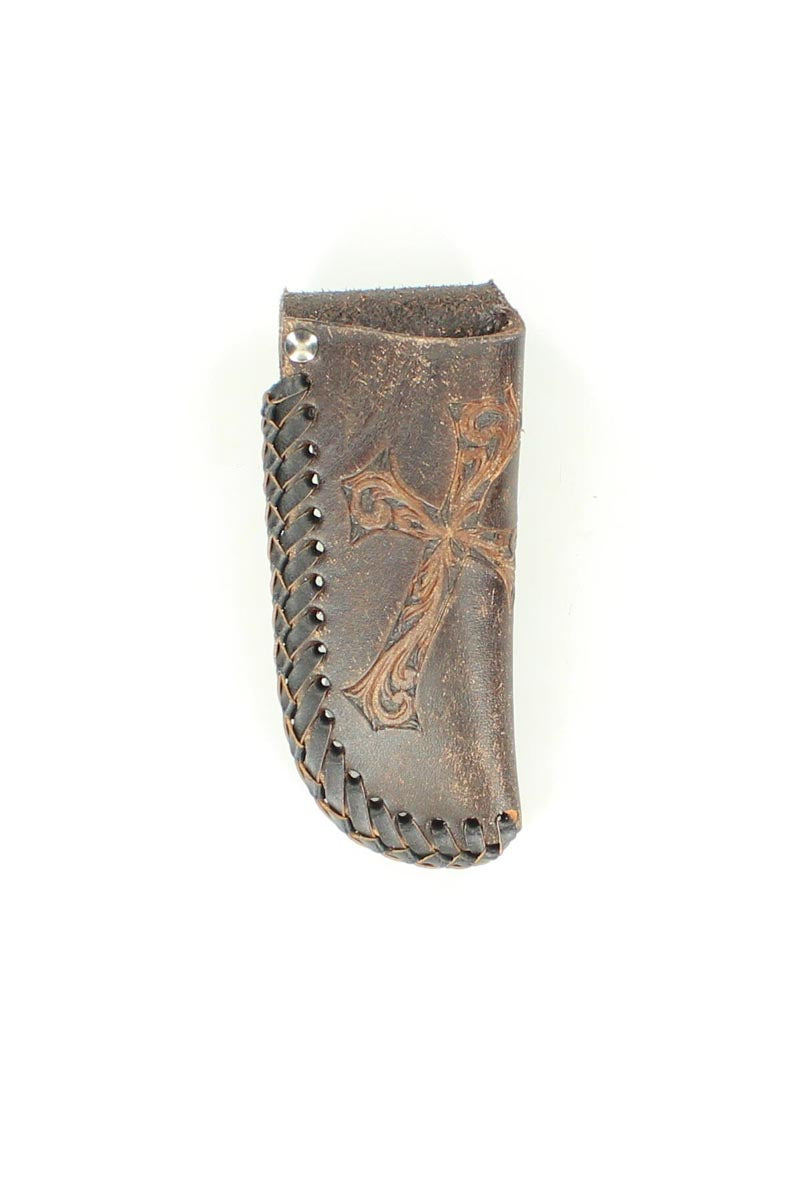 Nocona Small Cross Leather Knife Sheath