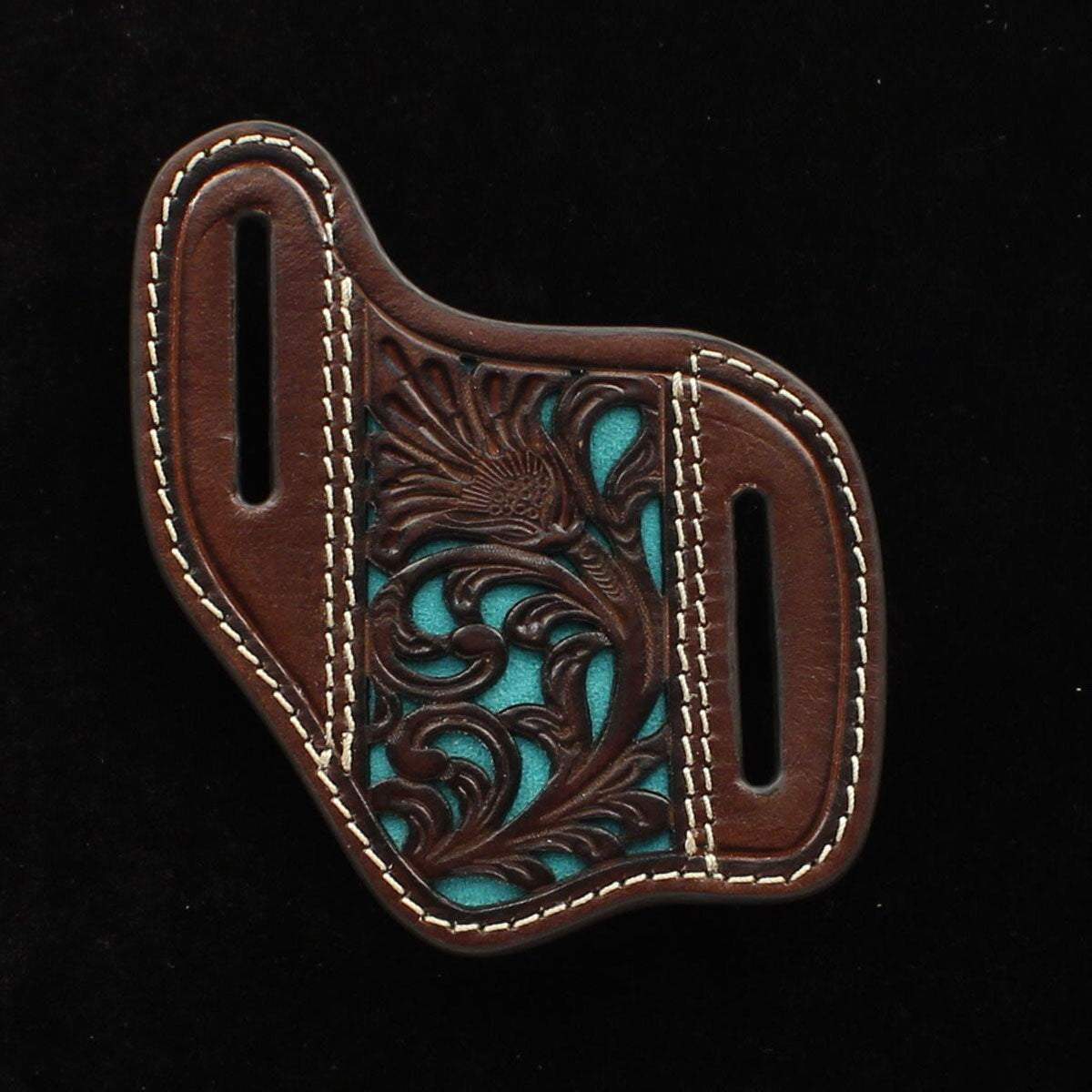 Nocona Tooled Knife Sheath Turquoise