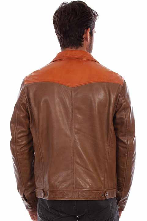 Scully Full Zip Saddle Tan Yoke/Brown